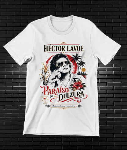 Camiseta Héctor Lavoe NIMOR diseño NIVRA color Blanco