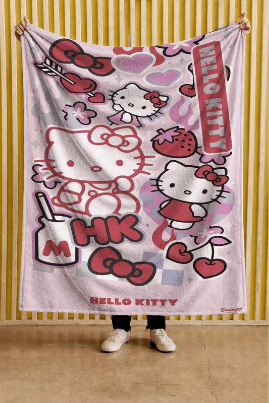 Cobija Hello Kitty – Kitty · collage rosa claro