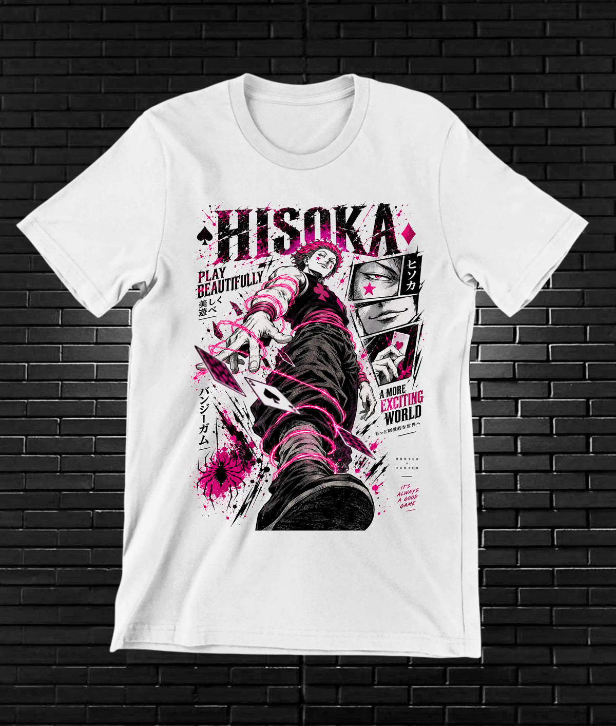 Camiseta Hunter x Hunter Hisoka BAMOR - BANIX Blanco