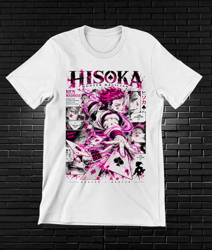 Camiseta Hunter x Hunter Hisoka BAMOR - BAREN Blanco