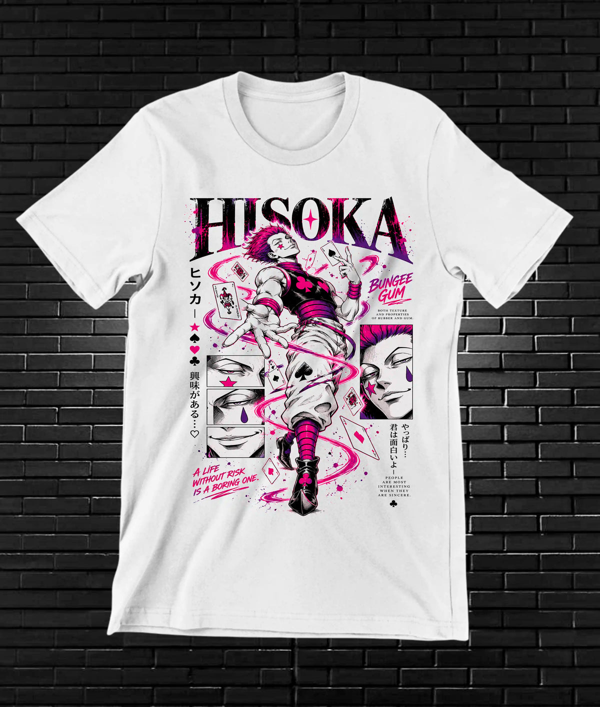 Camiseta Hunter x Hunter Hisoka BAMOR - CAVOX Blanco