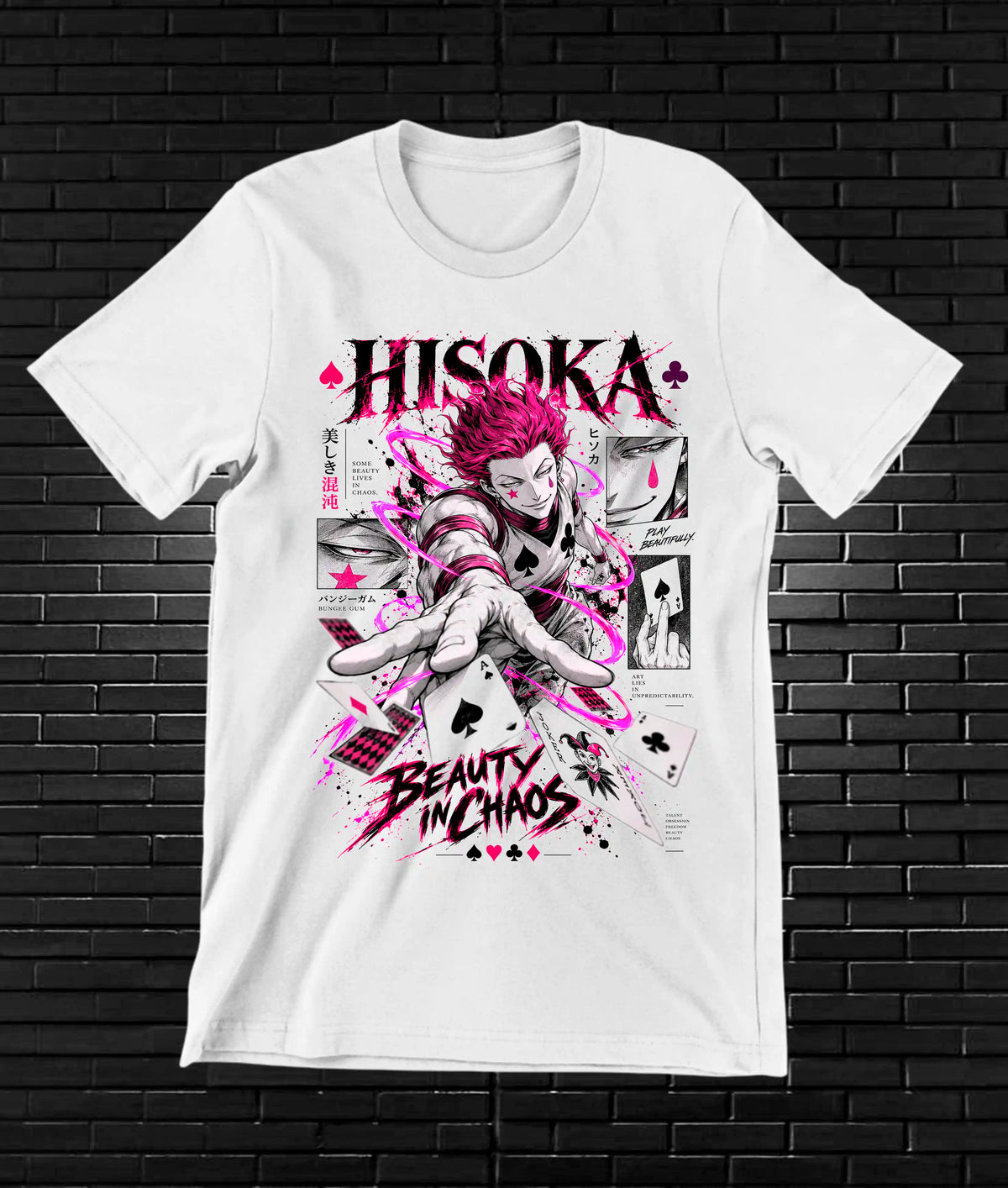 Camiseta Hunter x Hunter Hisoka CAMINE - MERON Blanco