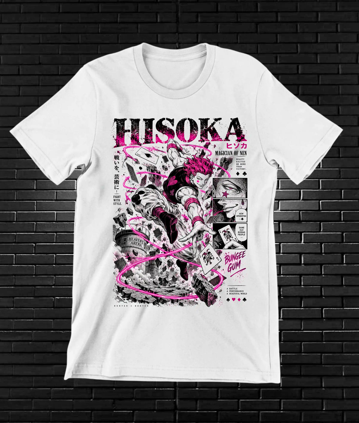 Camiseta Hunter x Hunter Hisoka CAMINE - NIVRA Blanco
