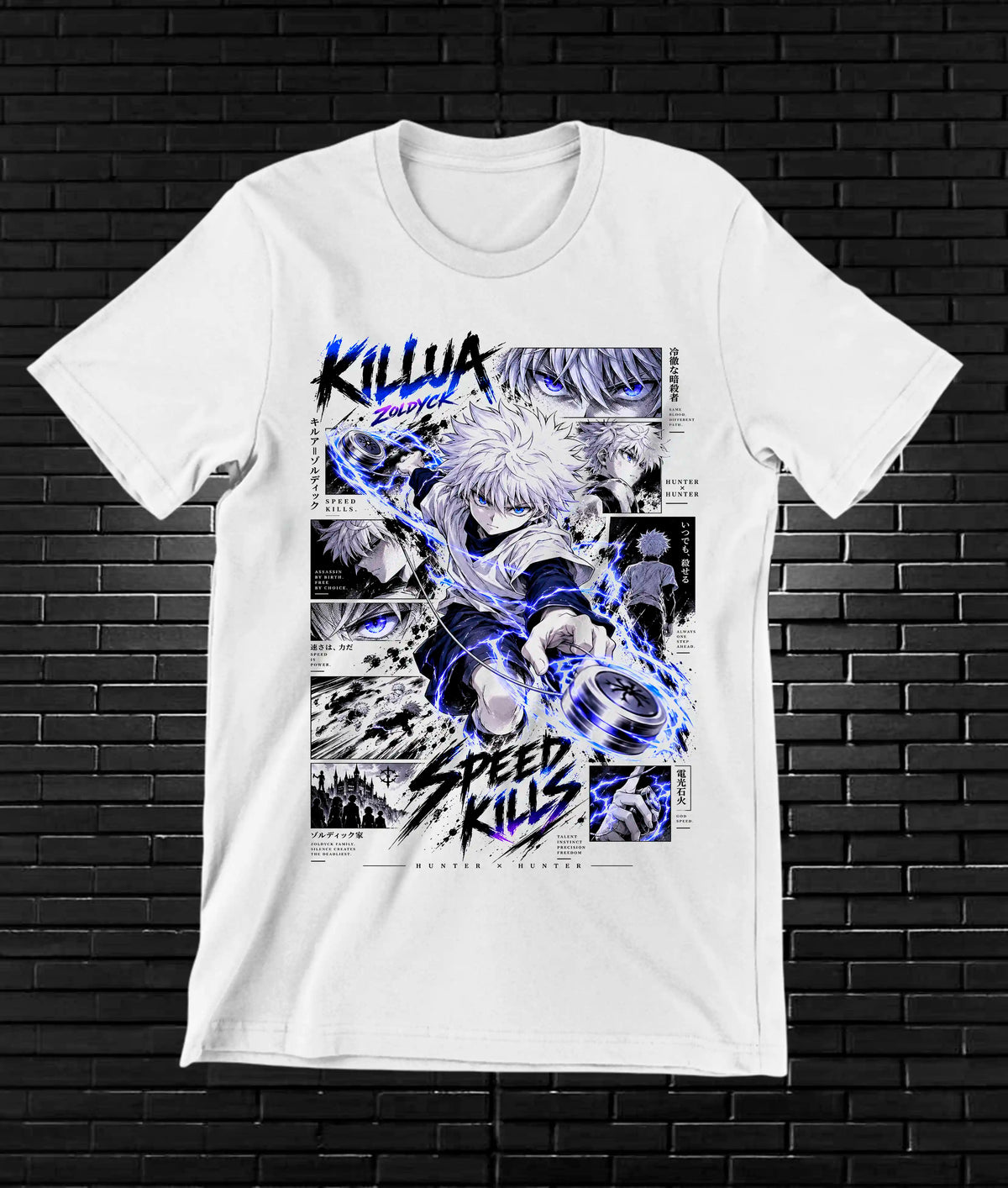 Camiseta Hunter x Hunter Killua BAMOR - BAREN Blanco
