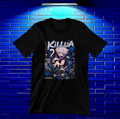 Camiseta Hunter x Hunter Killua BAMOR - MERON Negro