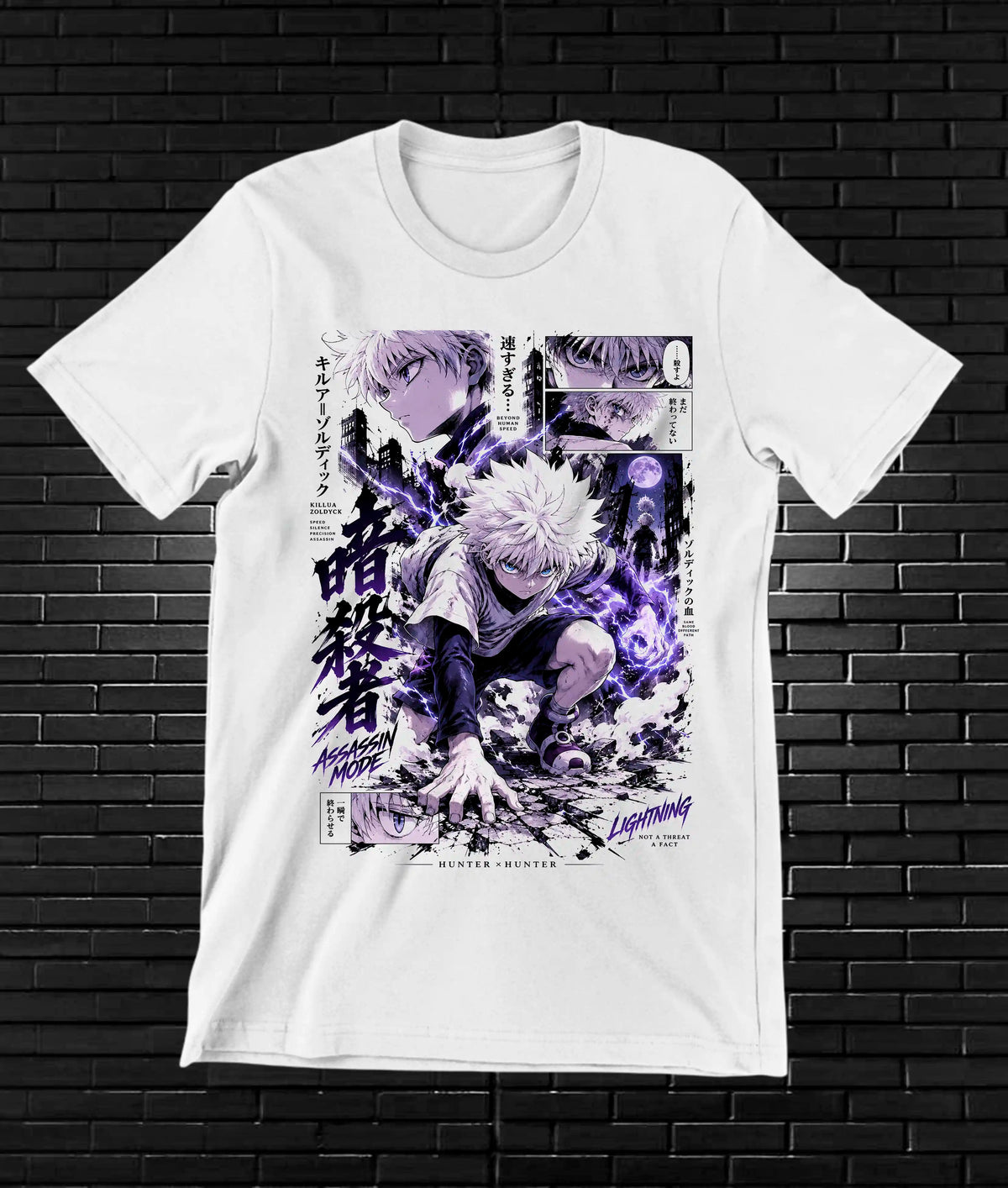 Camiseta Hunter x Hunter Killua CAMINE - BAREN Blanco