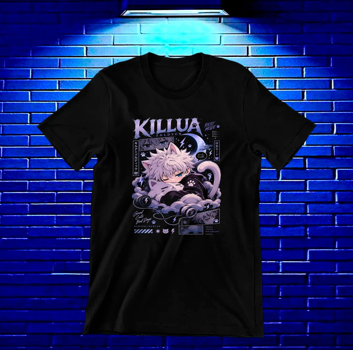 Camiseta Hunter x Hunter Killua CAMINE - MERON Negro