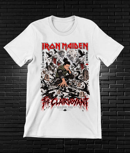 Camiseta Iron Maiden x Naruto – BAMOR – Diseño CAVOX – Blanco