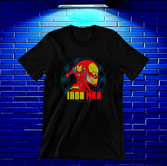 Camiseta Iron Man – Iron Man clásico en rojo y amarillo · Negra