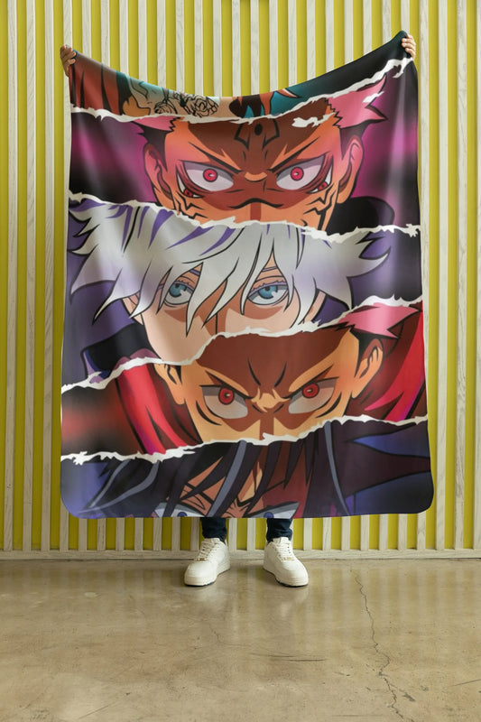 Cobija Jujutsu Kaisen – Gojo y Sukuna · rostros