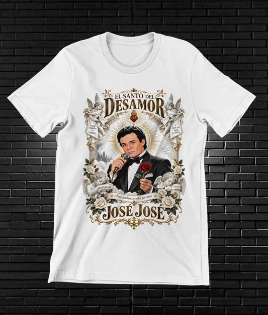 Camiseta José José – BAMOR – Diseño CAVOX – Blanco