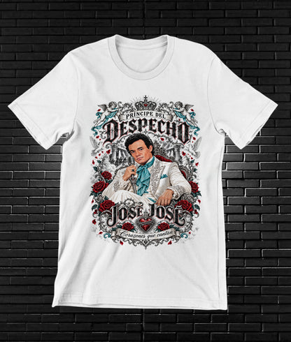 Camiseta José José – BAMOR – Diseño NIVRA – Blanco