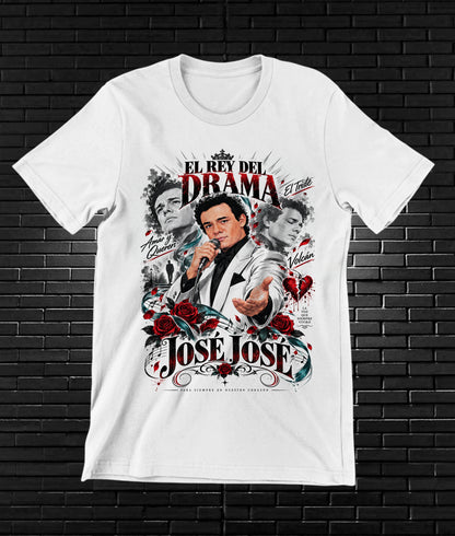 Camiseta José José – CAMINE – Diseño MERON – Blanco