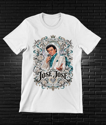 Camiseta José José – CAMINE – Diseño NIVRA – Blanco