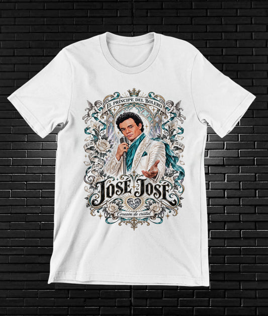 Camiseta José José – CAMINE – Diseño NIVRA – Blanco