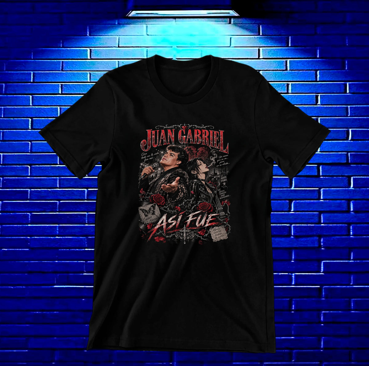 Camiseta Juan Gabriel – BAMOR – Diseño BAREN – Negro