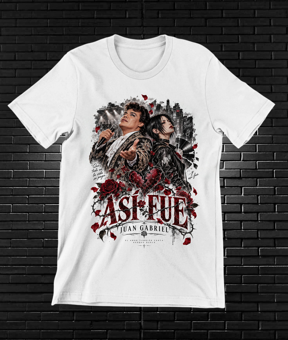 Camiseta Juan Gabriel – BAMOR – Diseño NIVRA – Blanco