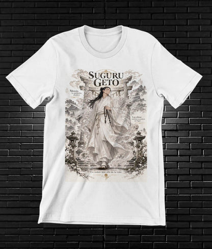 Camiseta Jujutsu Kaisen Geto – BAMOR – Diseño CAVOX – Blanco