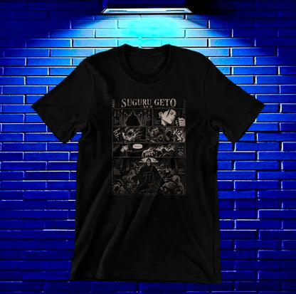 Camiseta Jujutsu Kaisen Geto – BAMOR – Diseño MERON – Negro