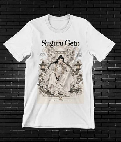 Camiseta Jujutsu Kaisen Geto – BAMOR – Diseño NIVRA – Blanco
