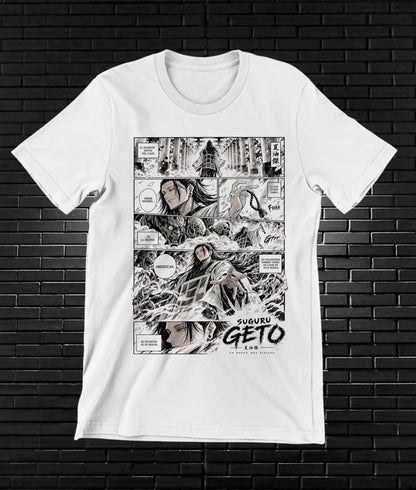 Camiseta Jujutsu Kaisen Geto – CAMINE – Diseño NIVRA – Blanco