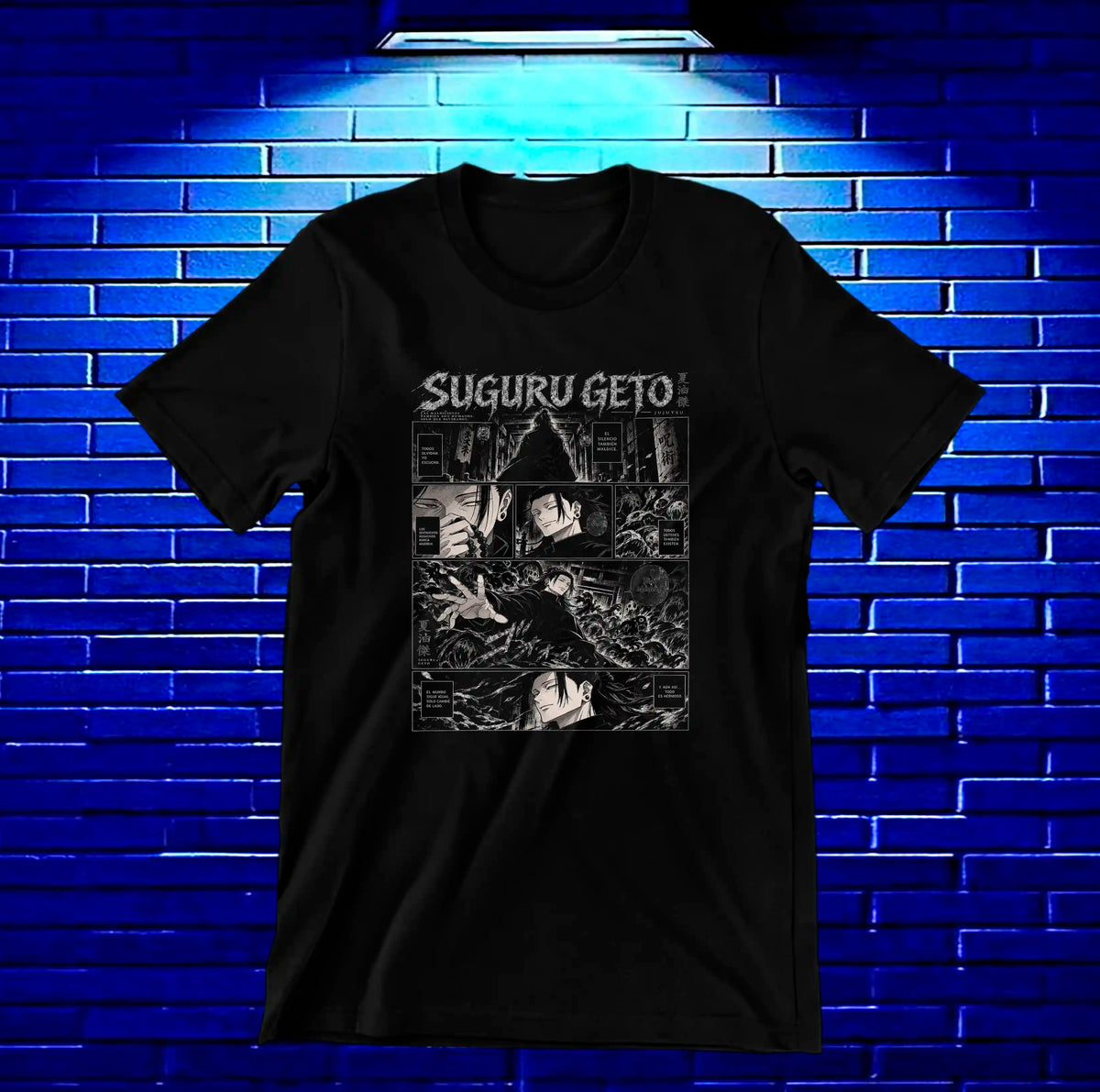 Camiseta Jujutsu Kaisen Geto – CAMINE – Diseño NIVRA – Negro