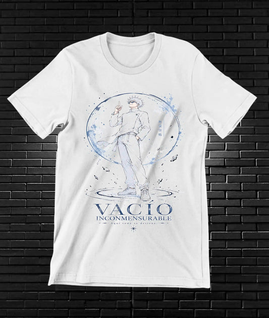 Camiseta Jujutsu Kaisen – Gojo · Vacío · Blanca