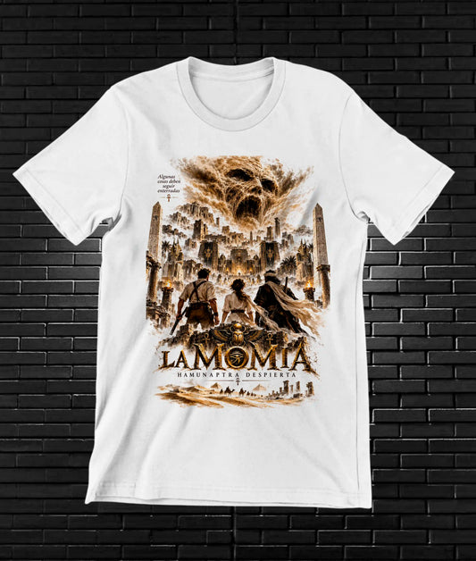 Camiseta La Momia – BAMOR – Diseño BANIX – Blanco