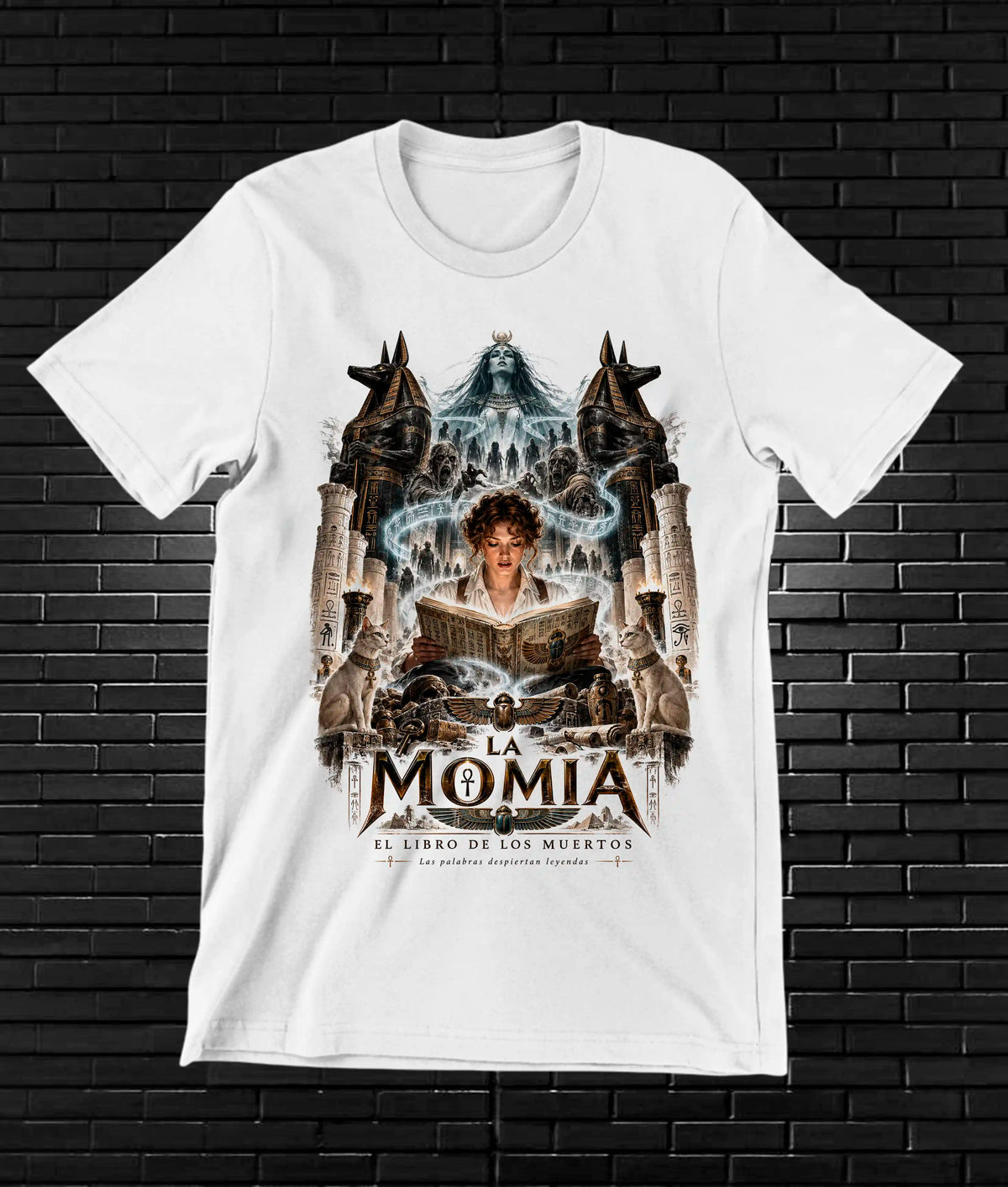 Camiseta La Momia – BAMOR – Diseño BAREN – Blanco