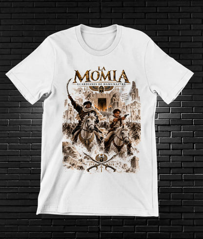 Camiseta La Momia – BAMOR – Diseño MERON – Blanco