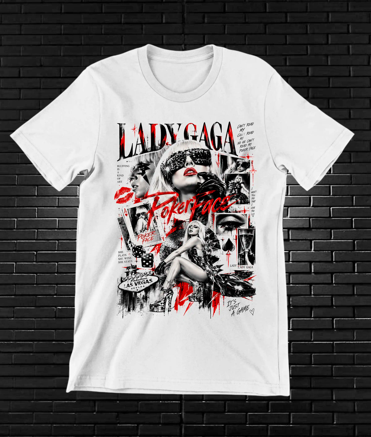Camiseta Lady Gaga BAMOR - NIVRA Blanco