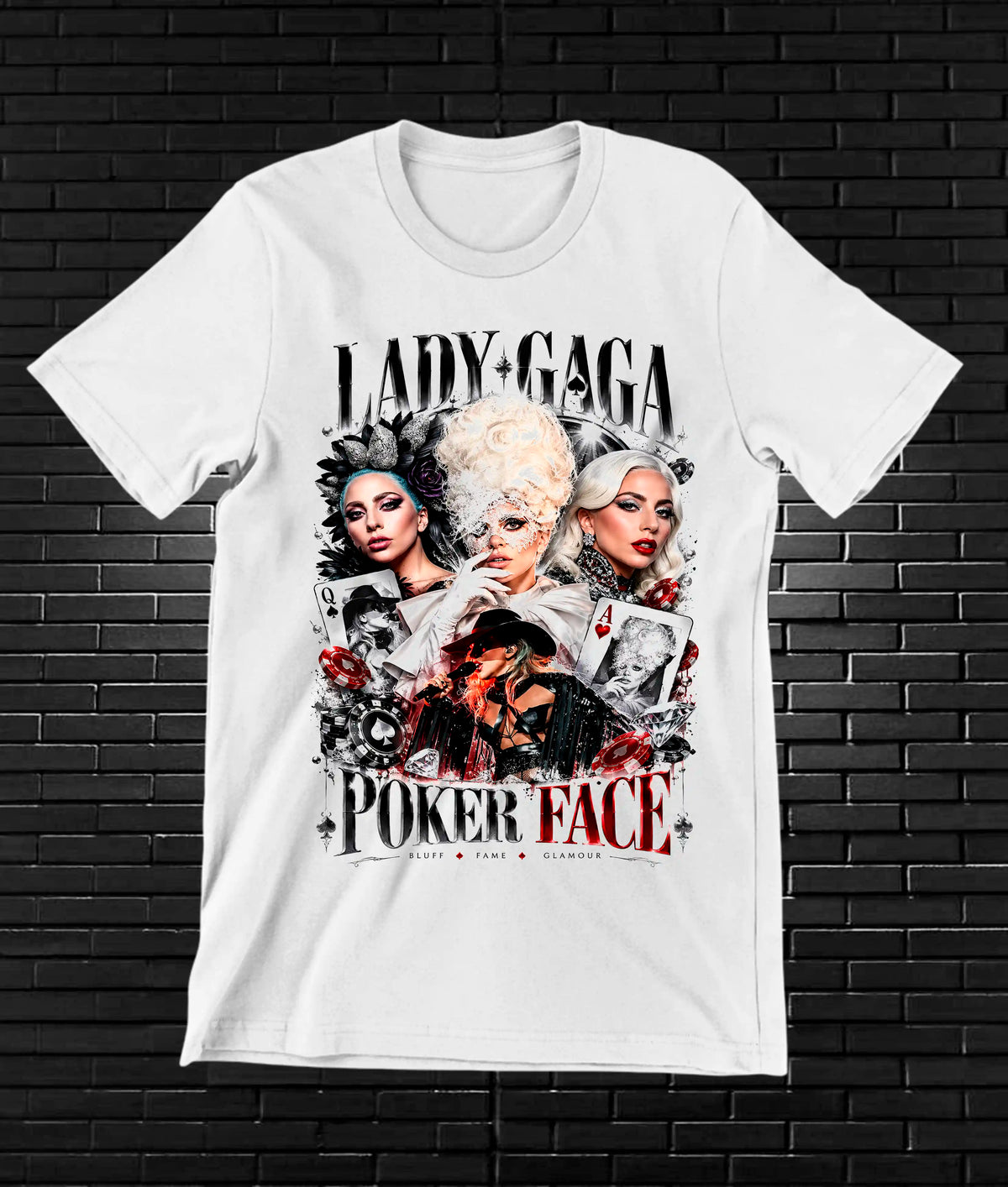 Camiseta Lady Gaga CAMINE - BANIX Blanco