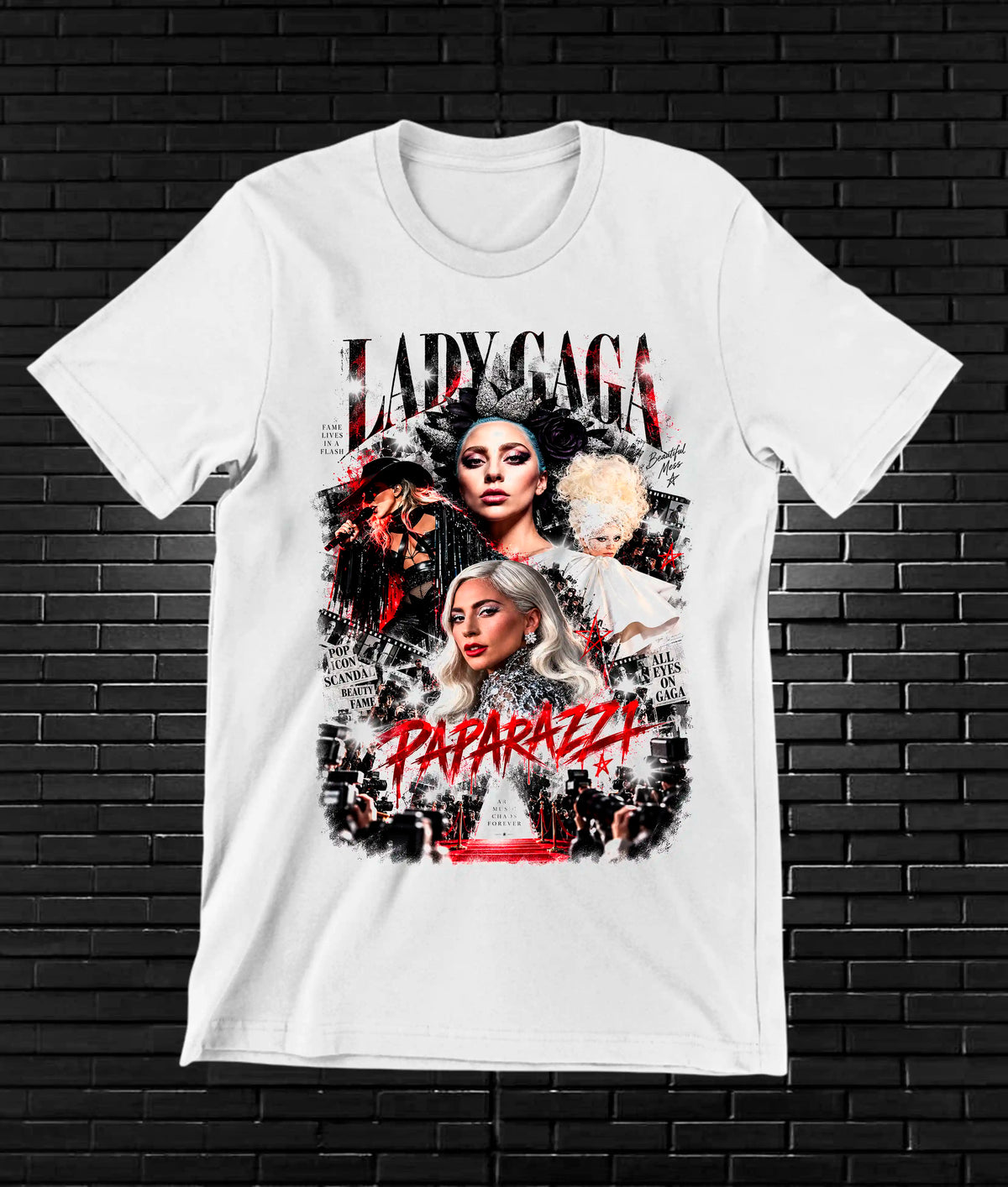 Camiseta Lady Gaga CAMINE - CAVOX Blanco