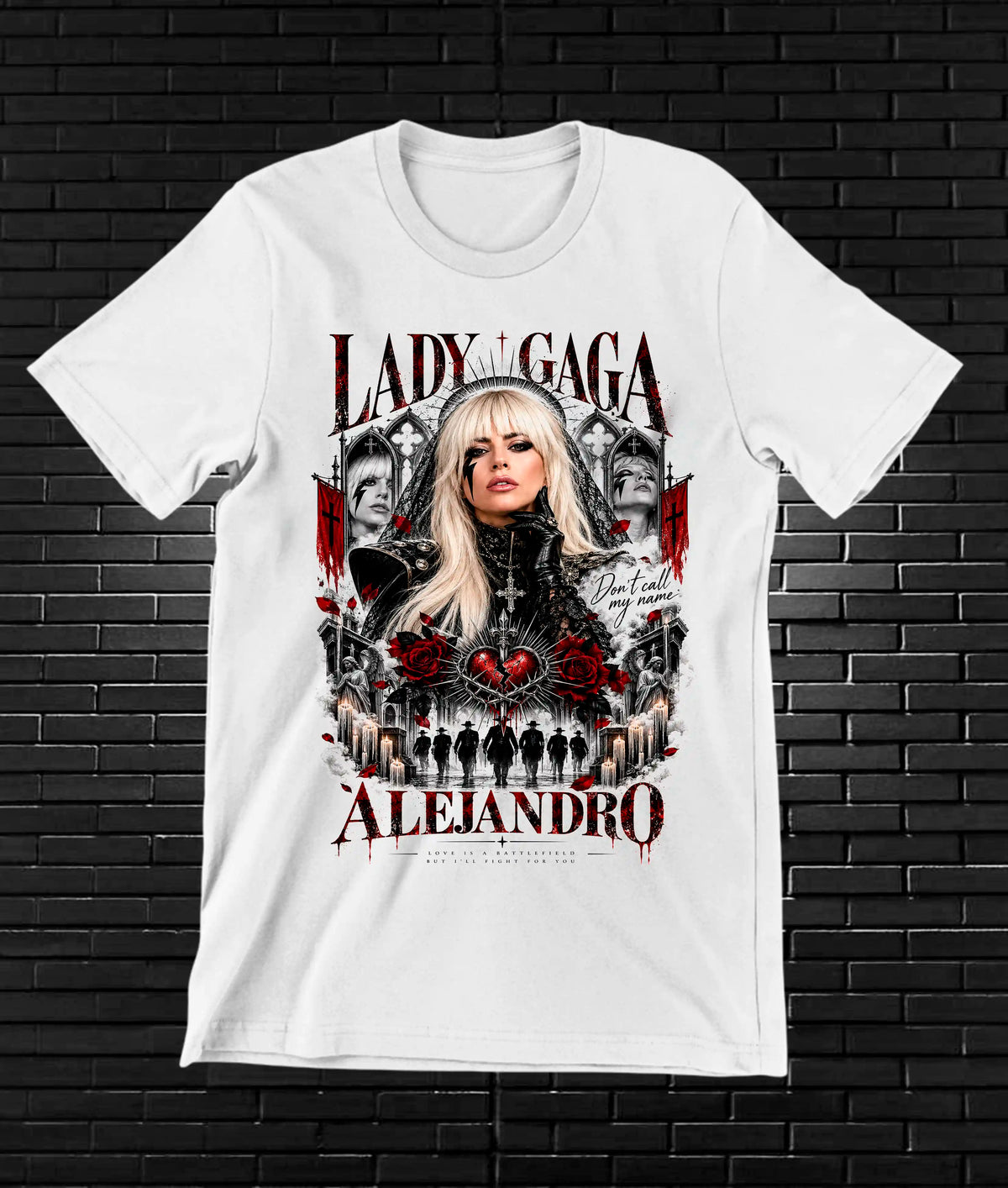 Camiseta Lady Gaga CAMINE - MERON Blanco