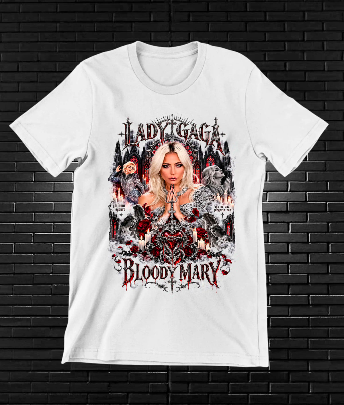 Camiseta Lady Gaga CAMINE - NIVRA Blanco
