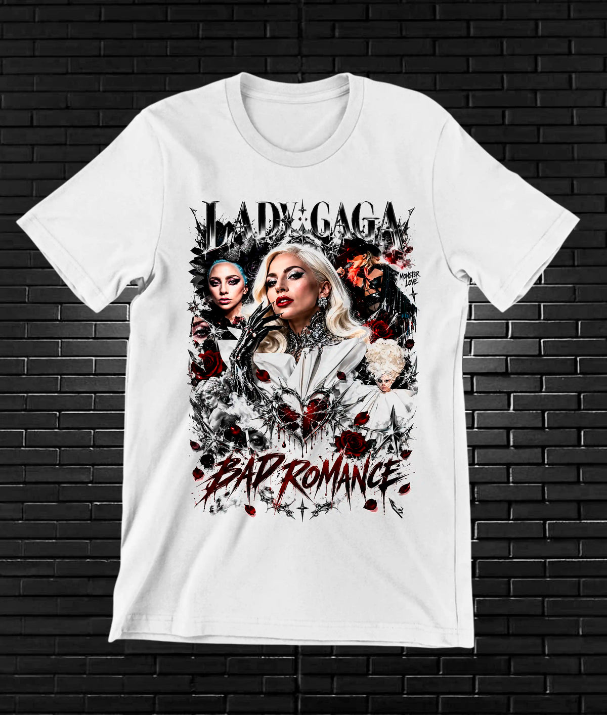 Camiseta Lady Gaga NIMOR - MERON Blanco