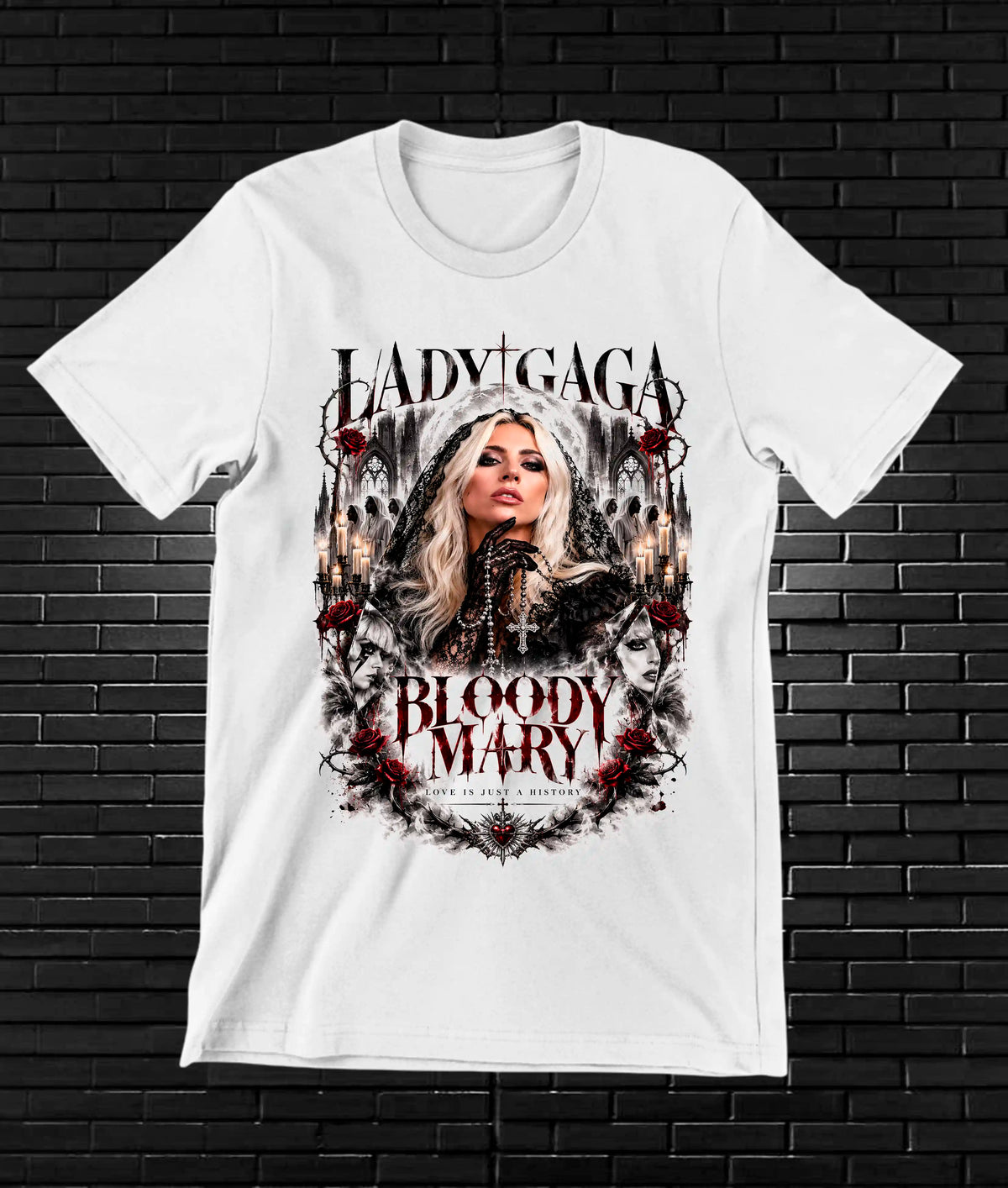 Camiseta Lady Gaga NIMOR - NIVRA Blanco