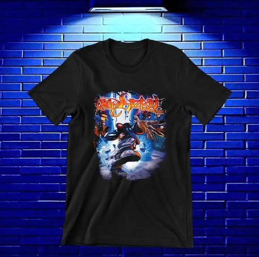 Camiseta Limp Bizkit – Collage ilustrado azul · Negra