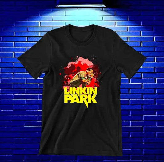 Camiseta Linkin Park – Soldado sobre fondo rojo · Negra