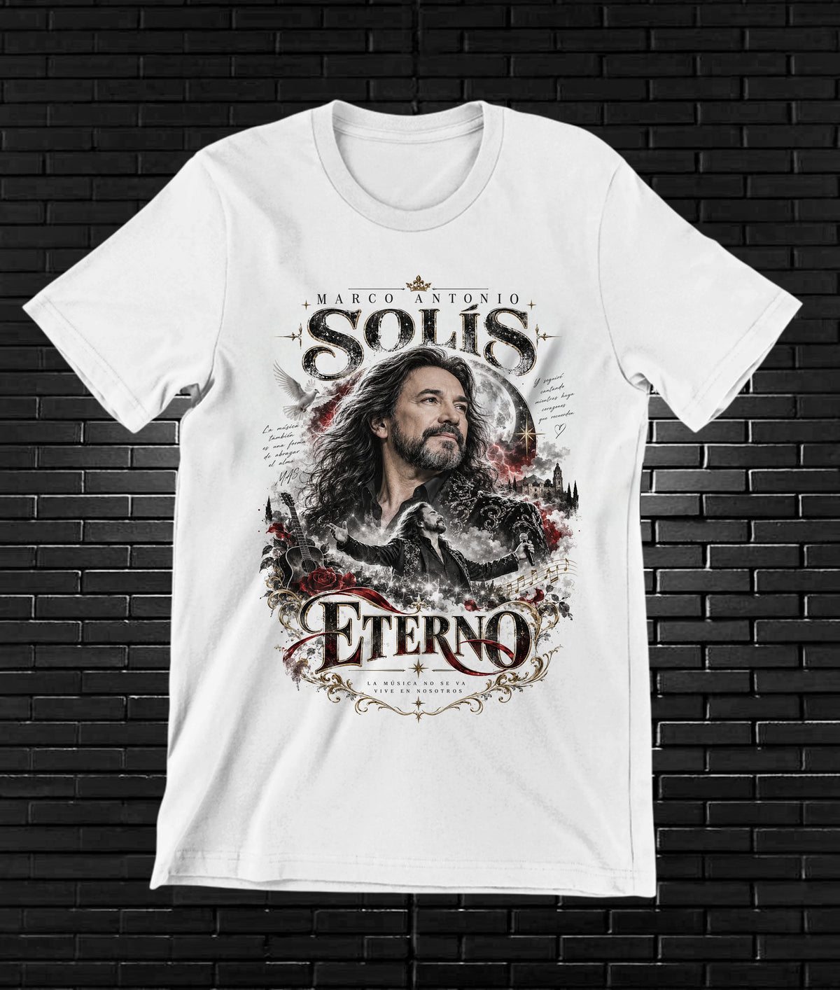 Camiseta Los Bukis – BAMOR – Diseño CAVOX – Blanco