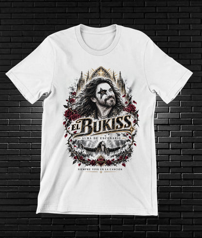 Camiseta Los Bukis – BAMOR – Diseño MERON – Blanco