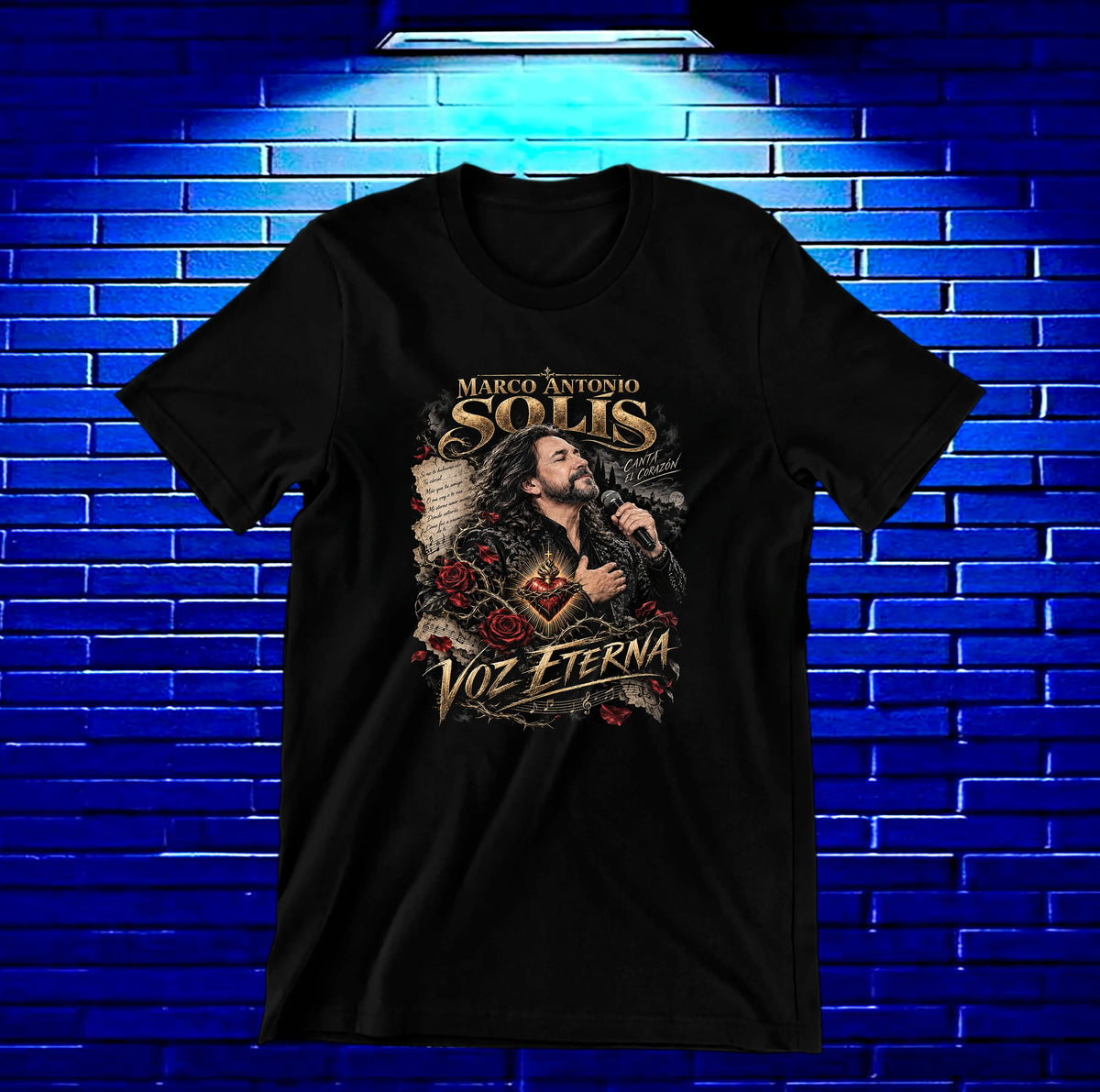 Camiseta Los Bukis – BAMOR – Diseño MERON – Negro