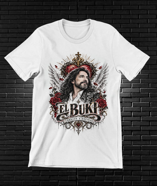 Camiseta Los Bukis – CAMINE – Diseño BANIX – Blanco