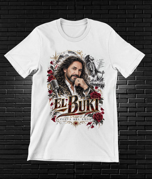 Camiseta Los Bukis – CAMINE – Diseño NIVRA – Blanco