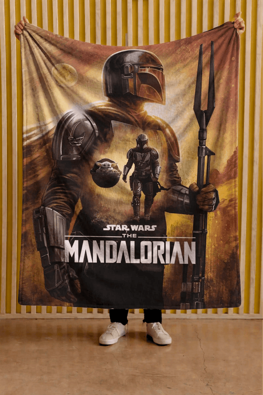 Cobija The Mandalorian – Mandaloriano · retrato dorado