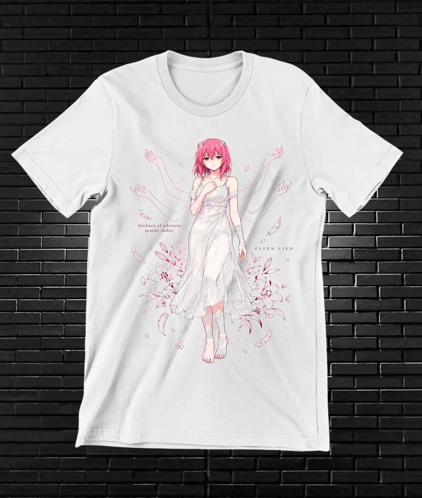 Camiseta Elfen Lied diseño Baren color blanco