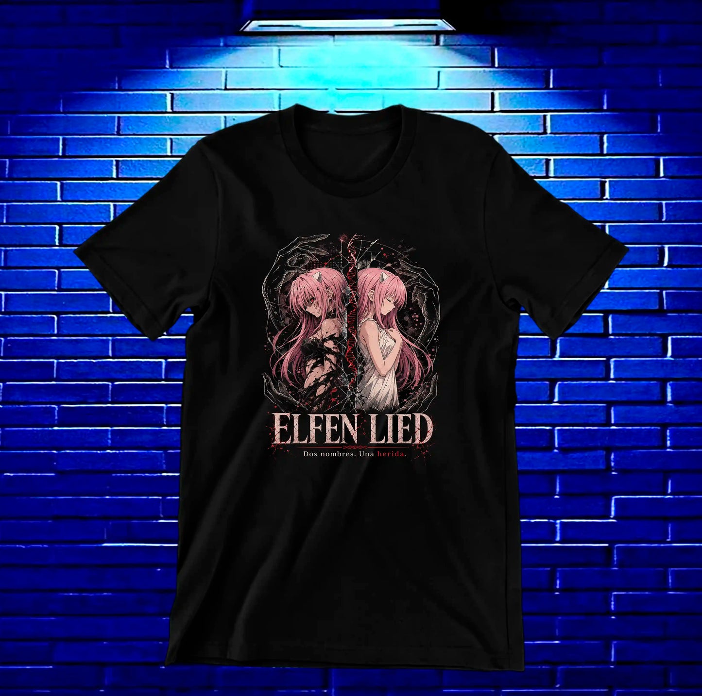 Camiseta Elfen Lied diseño Baren color negro