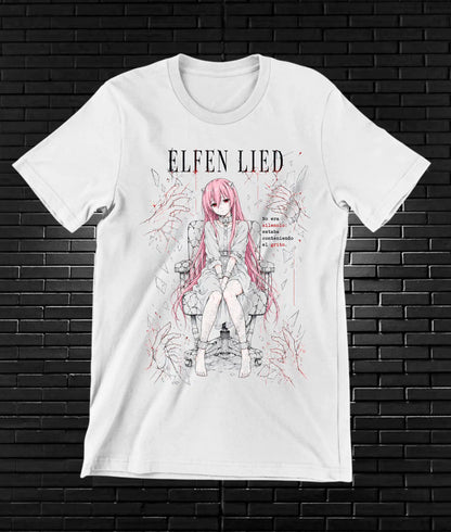 Camiseta Elfen Lied diseño Cavox color blanco