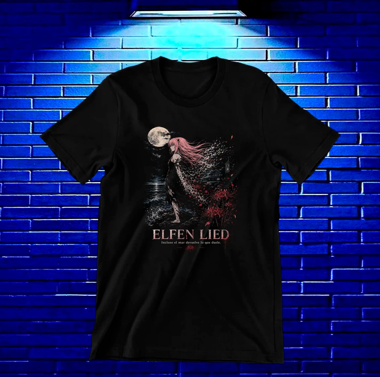 Camiseta Elfen Lied diseño Cavox color negro