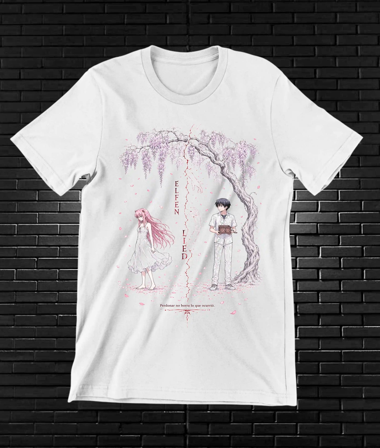 Camiseta Elfen Lied diseño Meron color blanco